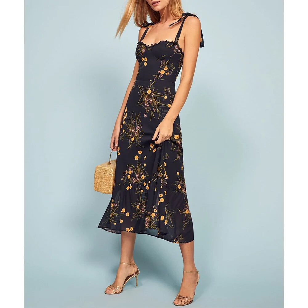 Chic Vintage Floral Maxi Dress - Perfect for All Occasions