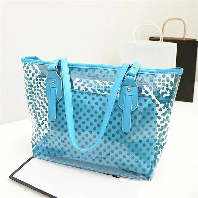Candy-Colored Transparent Crossbody Handbag