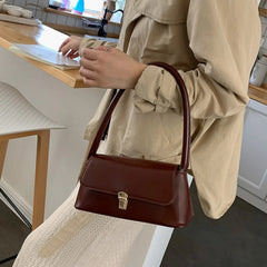 Chic Western Style Underarm Bag in PU Leather