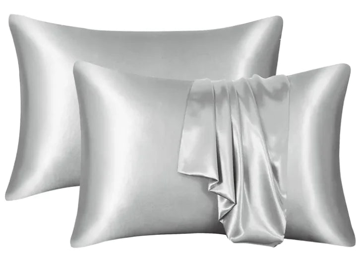 Lot de 2 taies d'oreiller de luxe en soie