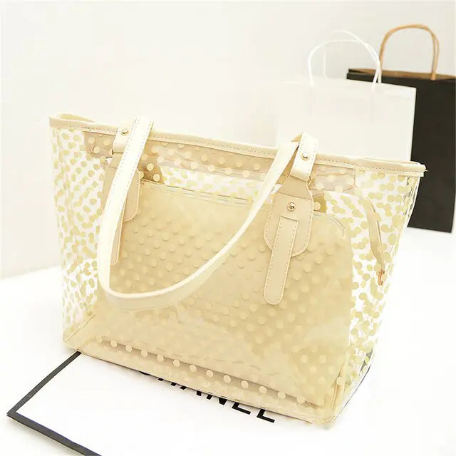 Candy-Colored Transparent Crossbody Handbag