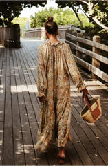Robe longue oversize bohème printanière - Style fluide et dynamique