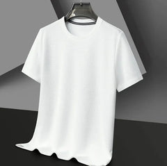 Solid Color Men's Polyester Tee - Summer Comfort