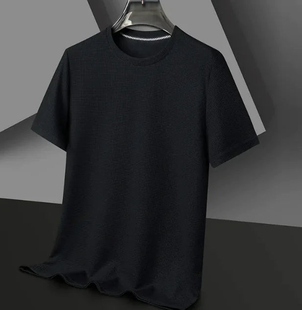 Solid Color Men's Polyester Tee - Summer Comfort
