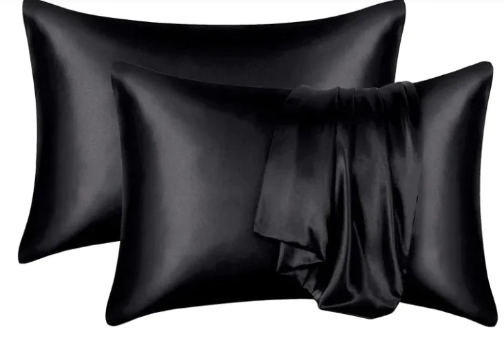 Lot de 2 taies d'oreiller de luxe en soie