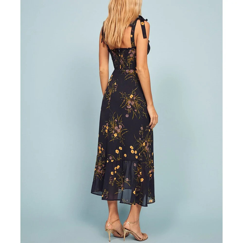 Chic Vintage Floral Maxi Dress - Perfect for All Occasions