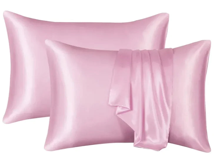 Lot de 2 taies d'oreiller de luxe en soie