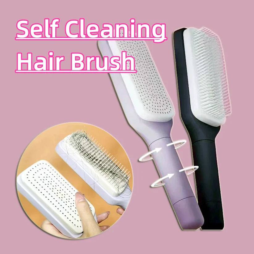Smart Clean 4-in-1 Self-Cleaning Hair Brush