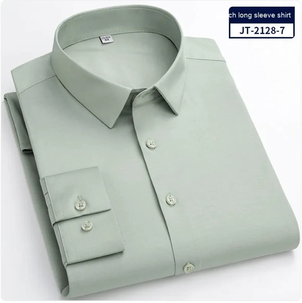 Seamless Men’s Elastic Long-Sleeve Comfort Shirt