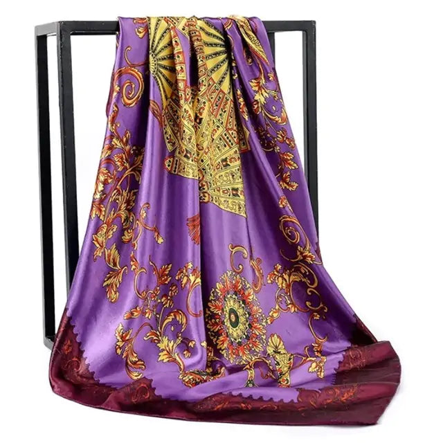 Écharpe en soie élégante pour femme - Luxueuse et polyvalente