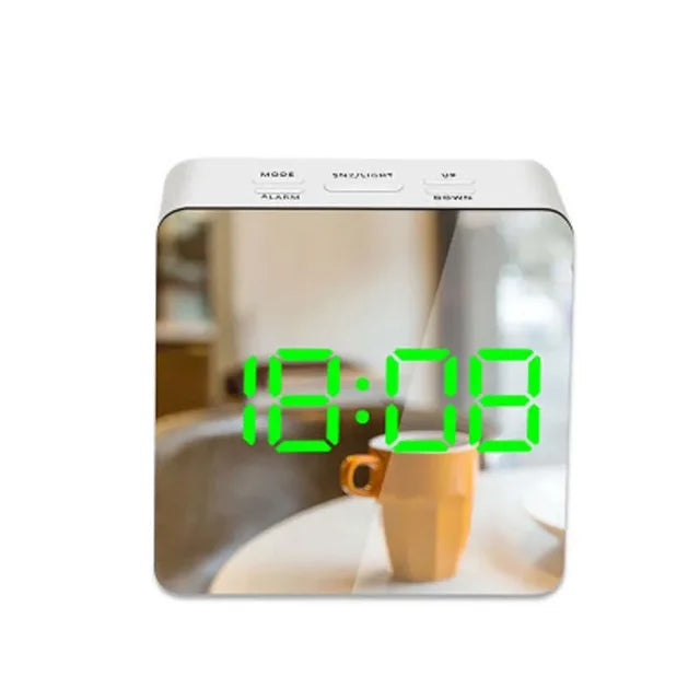 LED Mirror Alarm Clock | Sleek Digital Display
