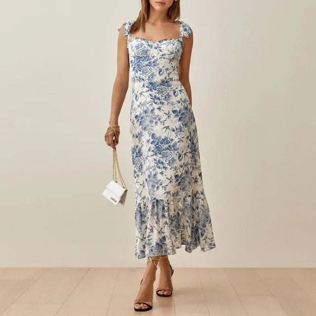 Chic Vintage Floral Maxi Dress - Perfect for All Occasions