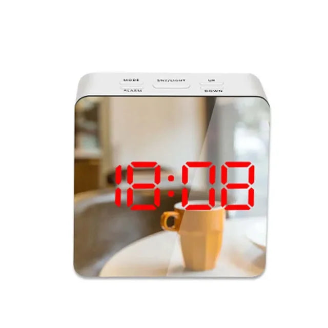 LED Mirror Alarm Clock | Sleek Digital Display
