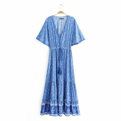 Bohemian Summer Print Dress - Vibrant & Free-Spirited