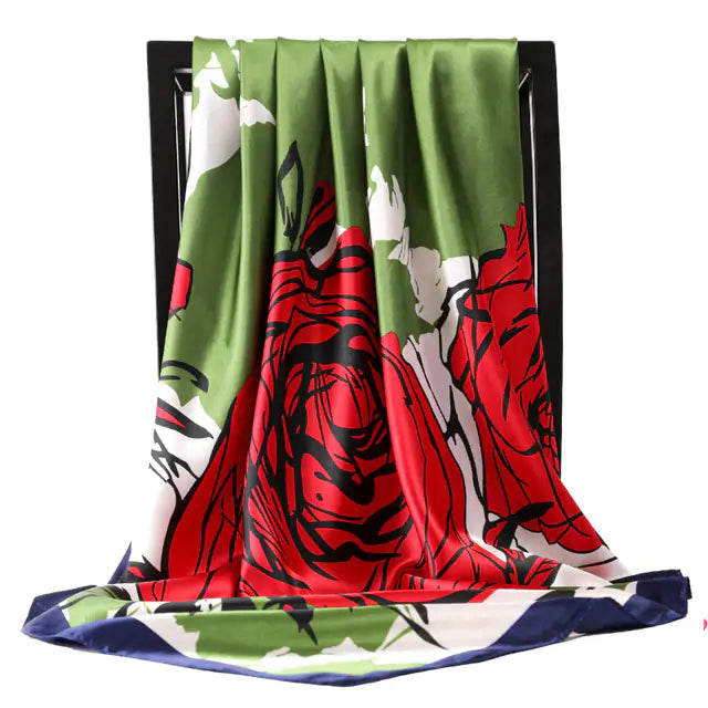 Écharpe en soie élégante pour femme - Luxueuse et polyvalente