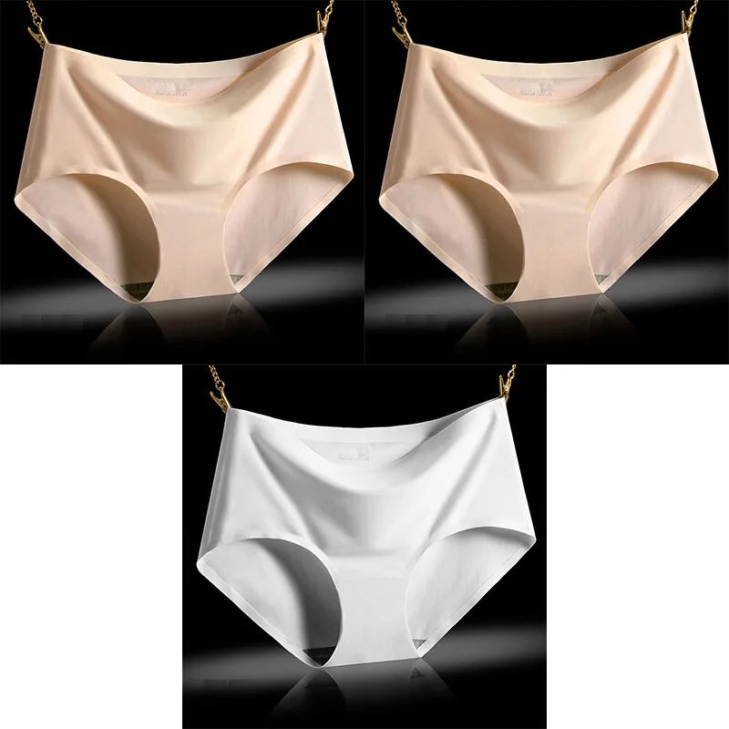 Culotte taille basse luxueuse sans coutures, semblable à de la soie