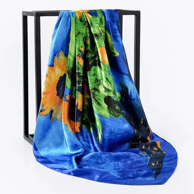 Écharpe en soie élégante pour femme - Luxueuse et polyvalente