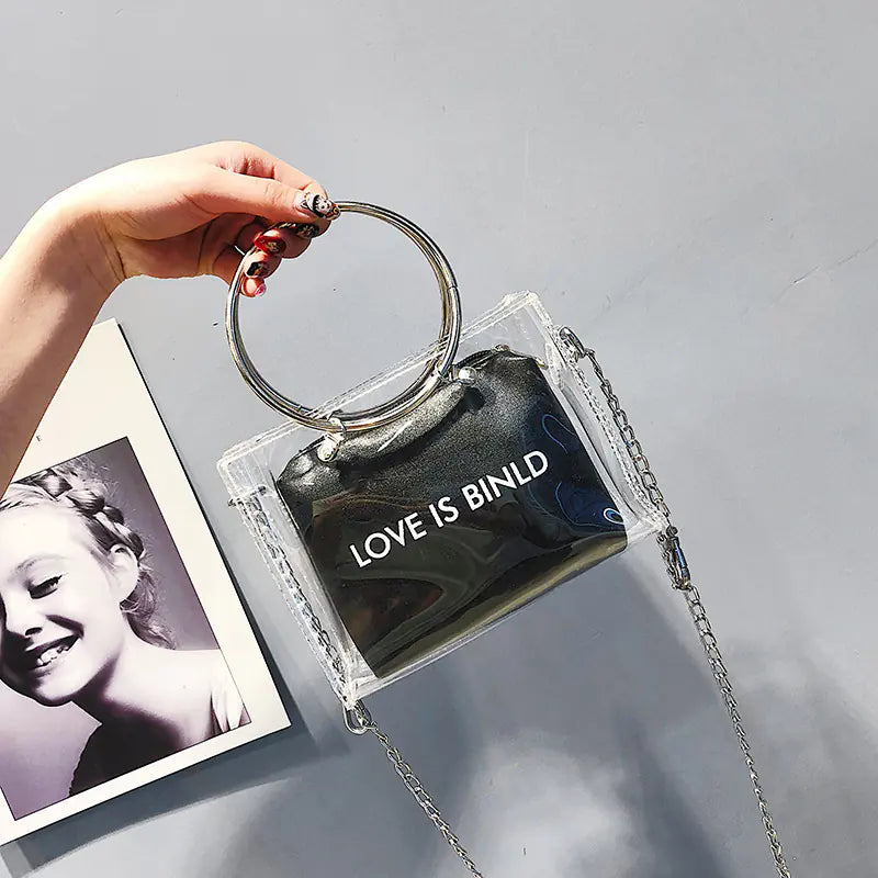 Chic Transparent Mini Jelly Chain Crossbody Bag