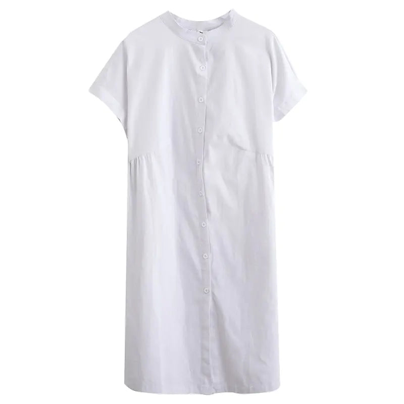 Robe chemise d'été en coton léger, idéale par temps chaud