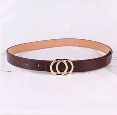 Elegance Loop: Chic Women's Minimalist Belt with Metal Buckle