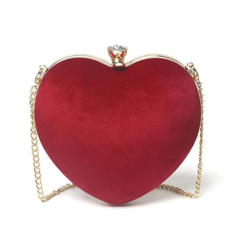 Chic Heart-Shaped Crossbody Handbag - Multi-Color Options
