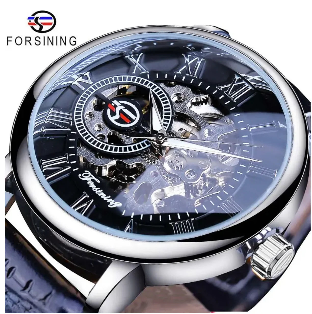 Montre de luxe à cadran squelette pour homme