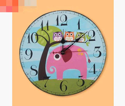 Vintage Owl Wall Clock - Rustic European Décor