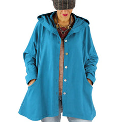 Trench-coat chic à capuche pour femme, disponible en plusieurs couleurs