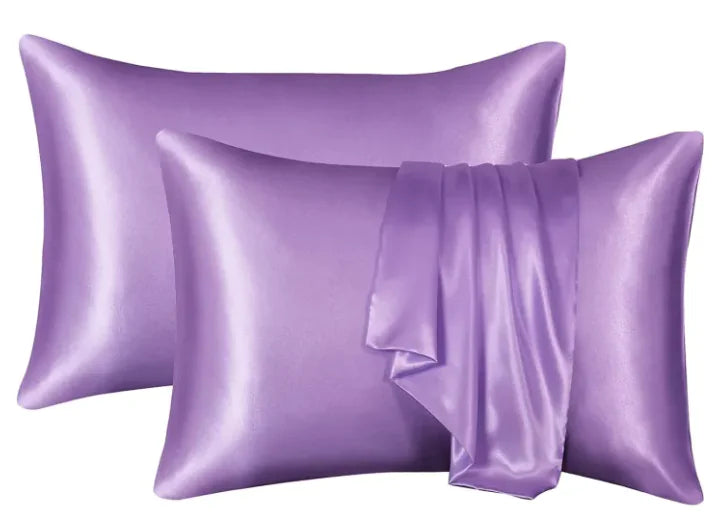 Lot de 2 taies d'oreiller de luxe en soie