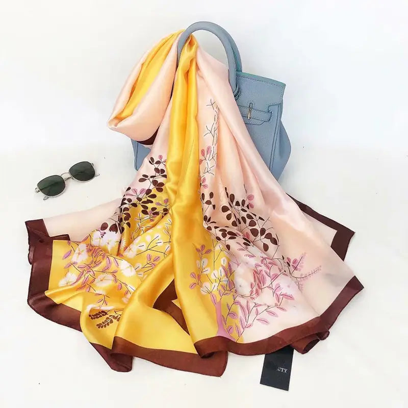 Elegant Silk Winter Scarf - Premium Lightweight Design