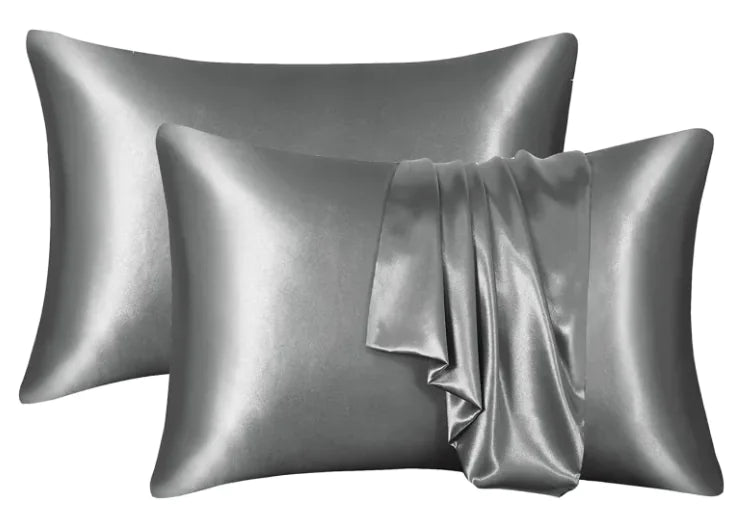 Lot de 2 taies d'oreiller de luxe en soie