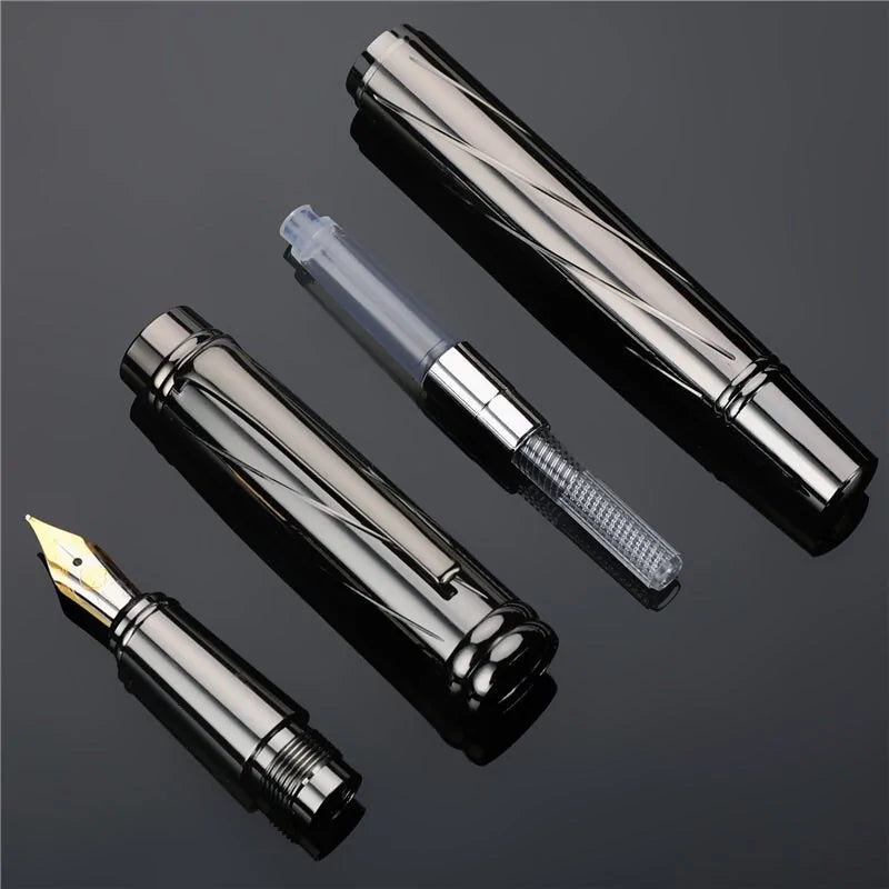 Stylo plume élégant plaqué argent | Plume fine de 0,5 mm