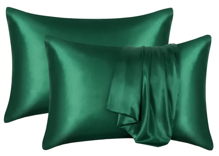Lot de 2 taies d'oreiller de luxe en soie