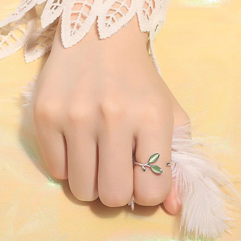 Bague élégante au design de feuille - Inspirée de la nature