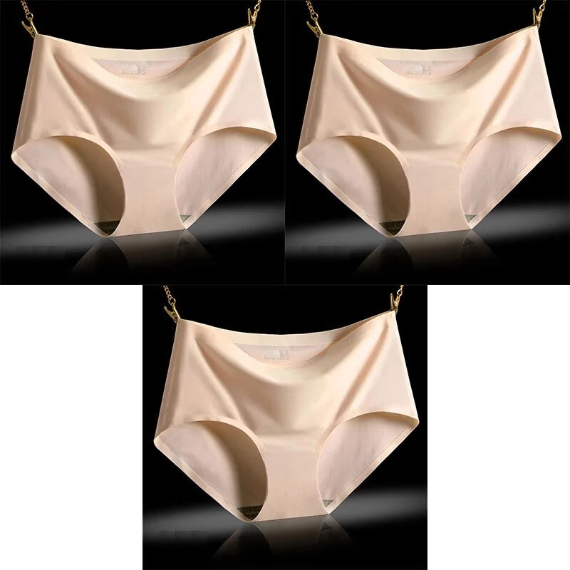 Culotte taille basse luxueuse sans coutures, semblable à de la soie