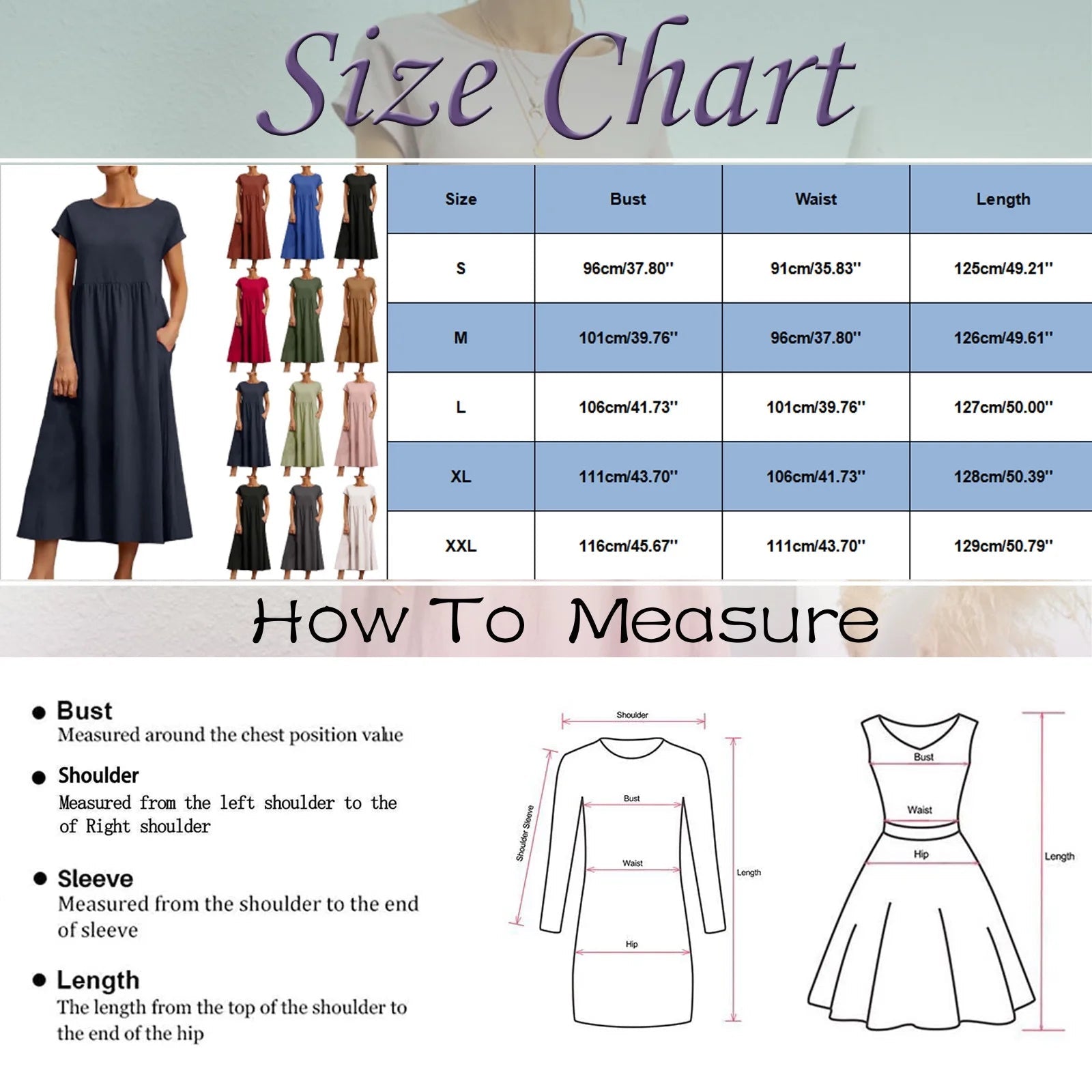 Robe sans manches en coton et lin respirant avec poches
