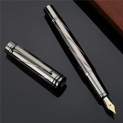 Stylo plume élégant plaqué argent | Plume fine de 0,5 mm