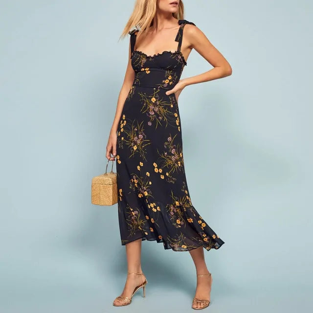 Chic Vintage Floral Maxi Dress - Perfect for All Occasions