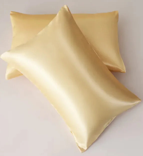 Lot de 2 taies d'oreiller de luxe en soie