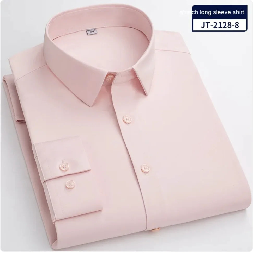 Seamless Men’s Elastic Long-Sleeve Comfort Shirt