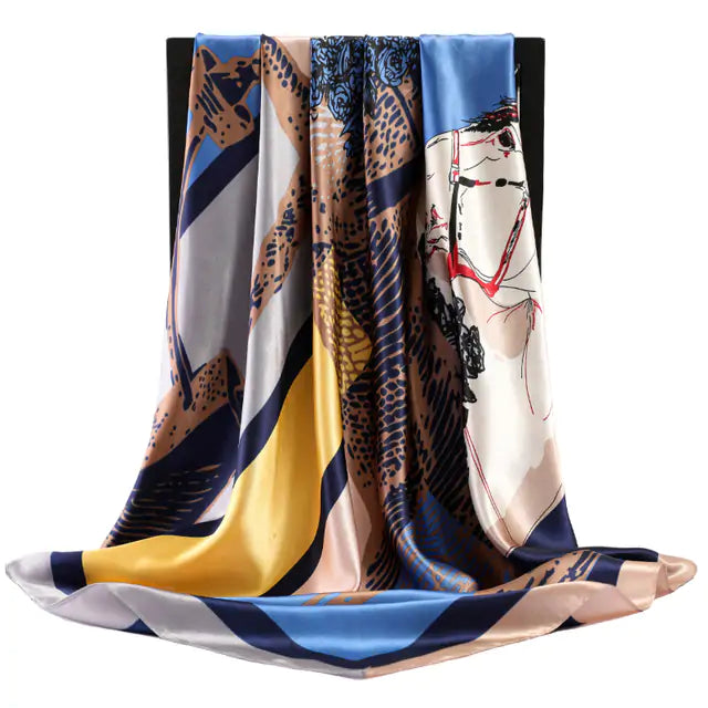 Écharpe en soie élégante pour femme - Luxueuse et polyvalente