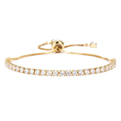 Elegant Adjustable Zircon Bracelet - Available in 3 Colors