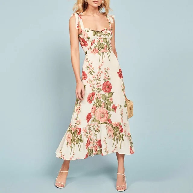 Chic Vintage Floral Maxi Dress - Perfect for All Occasions