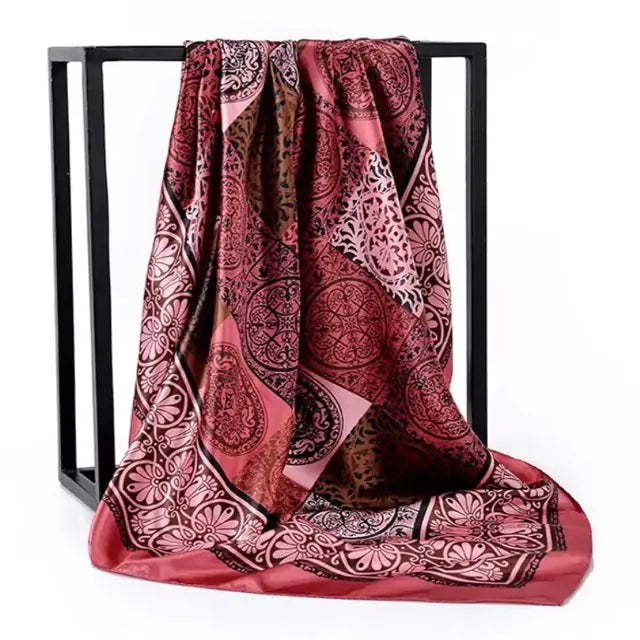 Écharpe en soie élégante pour femme - Luxueuse et polyvalente