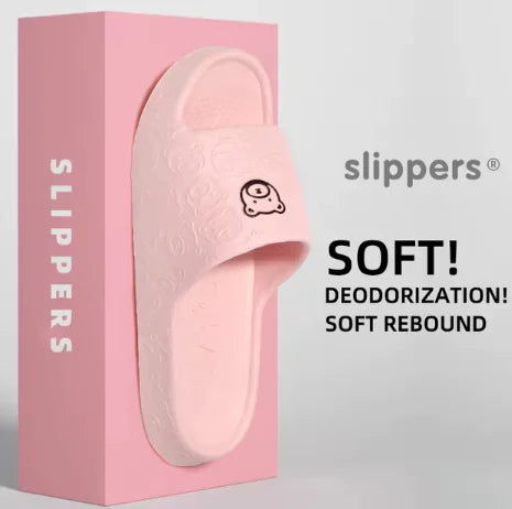 Chaussons antidérapants en caoutchouc motif ours de dessin animé pour femmes et hommes