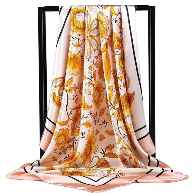 Écharpe en soie élégante pour femme - Luxueuse et polyvalente