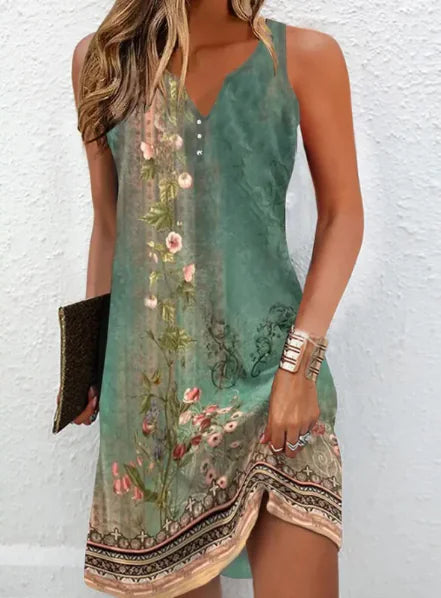 Robe sans manches à imprimés variés - Parfaite pour toutes les occasions 