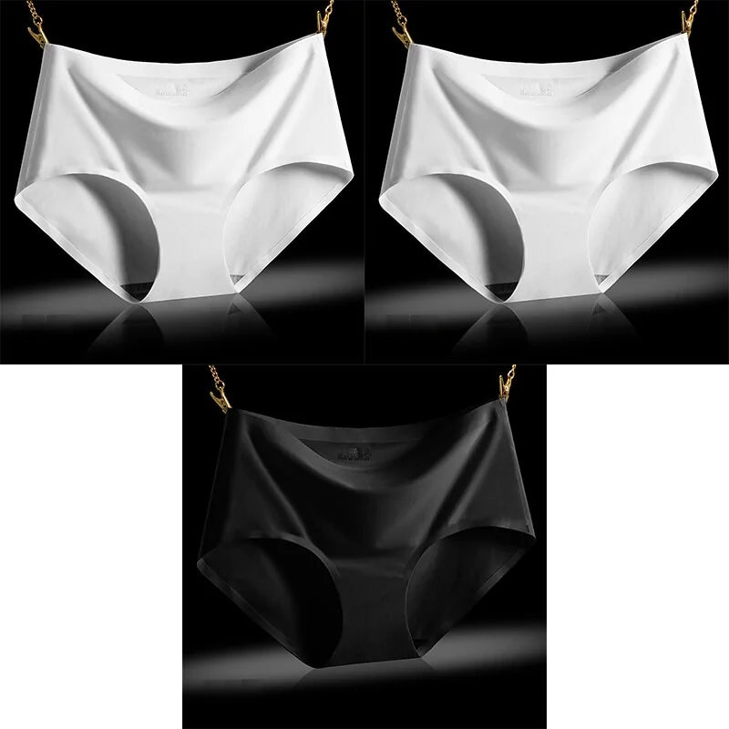 Culotte taille basse luxueuse sans coutures, semblable à de la soie