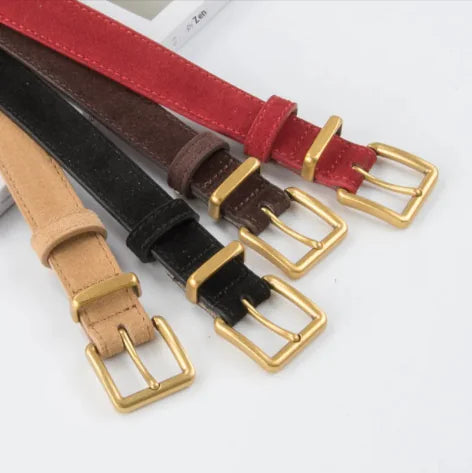 Ceinture élégante en cuir suédé pour femme - Différentes couleurs