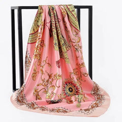 Écharpe en soie élégante pour femme - Luxueuse et polyvalente